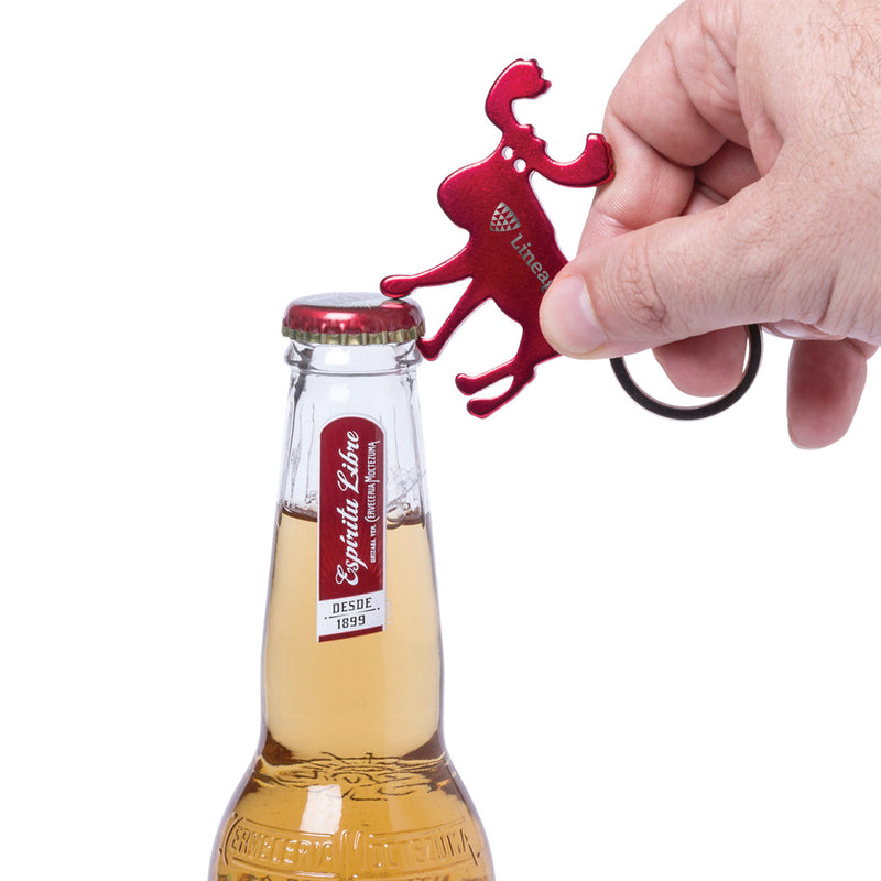 Reindeer Bottle Opener Keyring