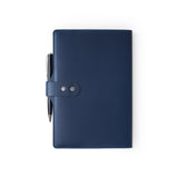 Personalised Navy Blue Leather A5 Notebook + Pen in Kildare